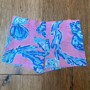 Lilly Pulitzer 2T Little Liza Shorts Pink Blue